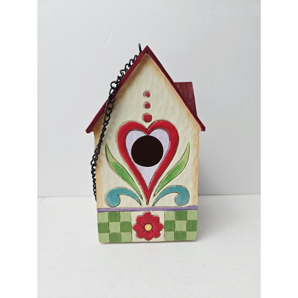 Jim Shore‎ Outdoor Living Birdhouse 2013 Rainbow Mountain Hearts
